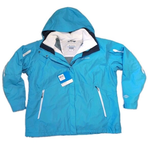 COLUMBIA Bugaboo Womens 2X Plus Size 3-in-1 Interchange Parka/Jacket/Coat $200 - Picture 1 of 8
